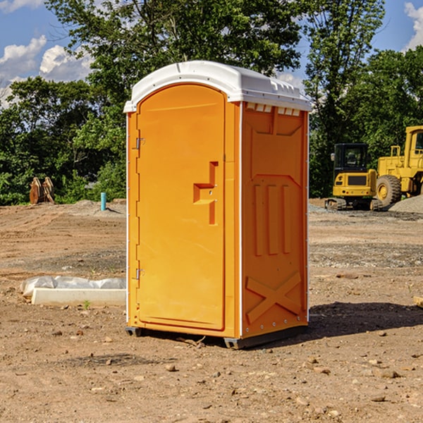 how often are the porta potties cleaned and serviced during a rental period in Teviston California